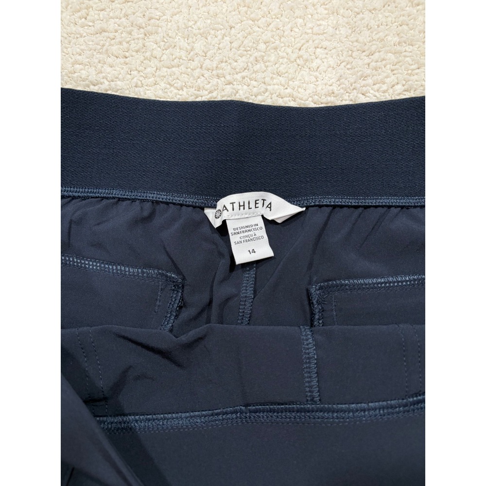 Athleta Brooklyn Heights High Rise Cargo Pant Wide Leg 30" Navy Size 14 - Picture 6 of 9